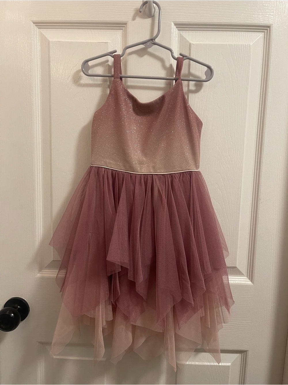 Cat & Jack Blush and Dusty Rose Sparkle Tulle Party Dress